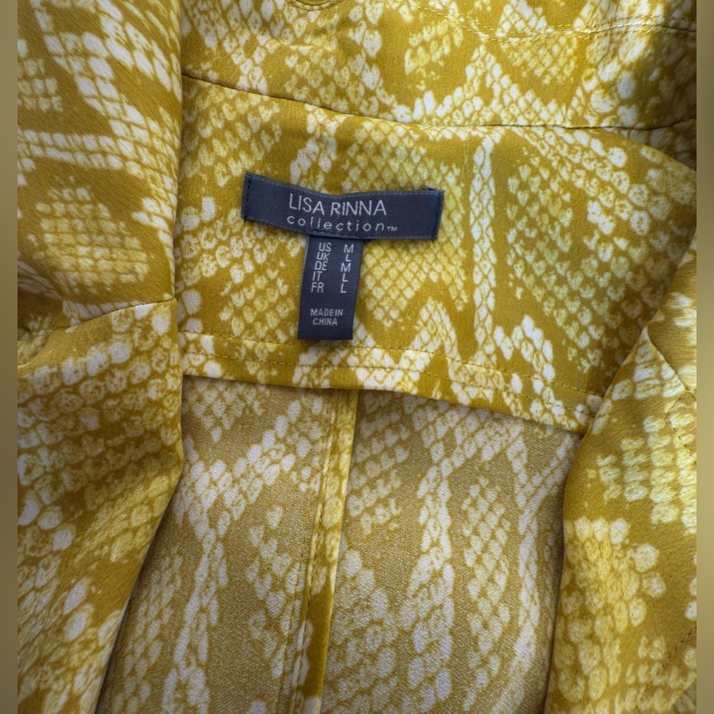 Lisa Rinna Collection Yellow Snake Print Jacket - Picture 5 of 5